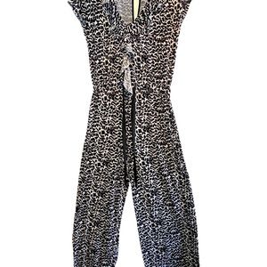 Womens black and white wide leg Anne Klein Jumpsuit